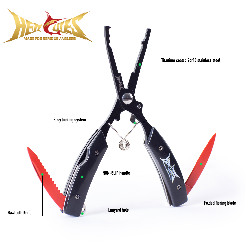 Fishing Hook Remover - HERCULES Fishing Pliers with Sheath and