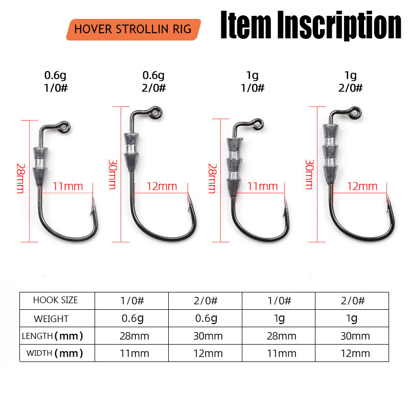 WODJYJ 10pieces 0.6g 1g fishin - огляд і ціна Fishing Hook Assortment