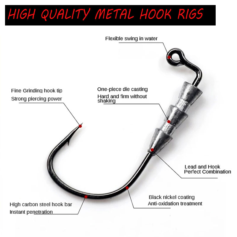 WODJYJ 10pieces 0.6g 1g fishin - огляд і ціна Fishing Hook Assortment